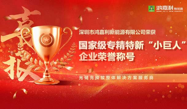 榮耀加冕！鴻嘉利新能源榮獲國家級專精特新“小巨人”企業(yè)榮譽稱號(圖1)